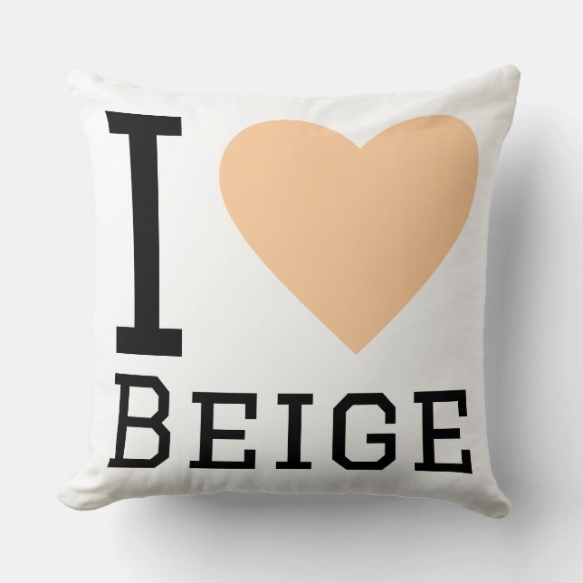 Ik hou van beige kussen (Voorkant)