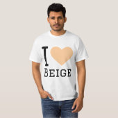 Ik hou van beige t-shirt (Voorkant volledig)