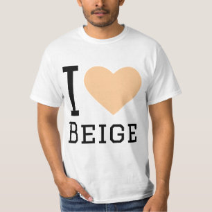 Ik hou van beige t-shirt