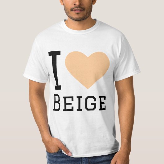 Ik hou van beige t-shirt (Voorkant)