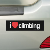 Ik hou van beklimmen bumpersticker (Op auto)