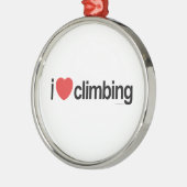 Ik hou van beklimmen metalen ornament (Links)