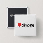 Ik hou van beklimmen vierkante button 5,1 cm (Voorkant /achterkant)