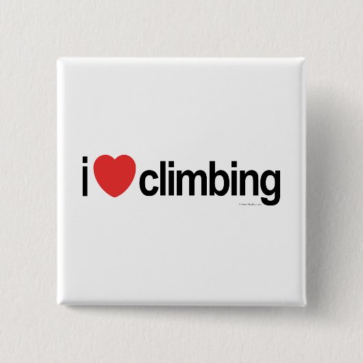 Ik hou van beklimmen vierkante button 5,1 cm (Voorkant)