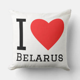 Ik hou van Belarus vierkante sticker Kussen