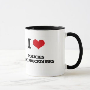 Ik hou van beleid en procedures mok