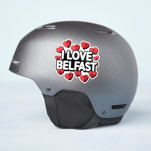 Ik hou van Belfast Sticker (Helm Zijkant)