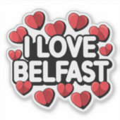 Ik hou van Belfast Sticker (Voorkant)