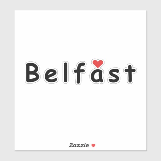 Ik hou van Belfast Sticker (Vel)