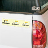 Ik hou van België Bumpersticker (Op Truck)
