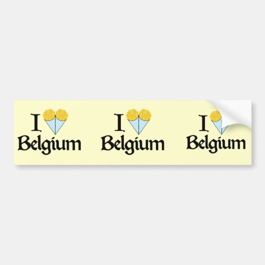 Ik hou van België Bumpersticker (Voorkant)