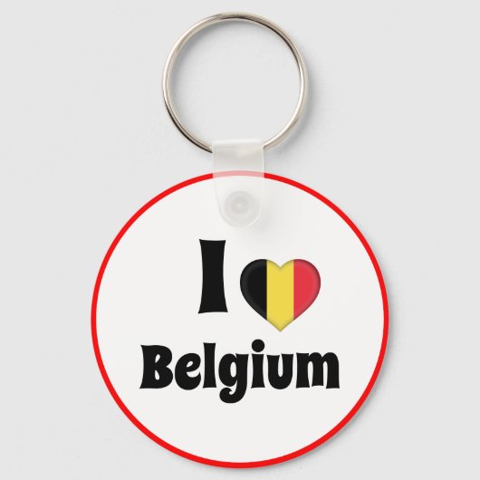 Ik hou van België en Belgisch hart - reizen/sport Sleutelhanger (Voorkant)