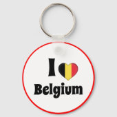 Ik hou van België en Belgisch hart - reizen/sport Sleutelhanger (Achterkant)
