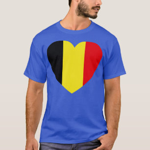 Ik hou van België hartvormige Belgische vlag T-shirt