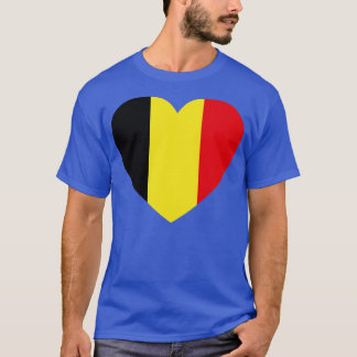 Ik hou van België hartvormige Belgische vlag T-shirt