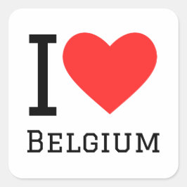 Ik hou van België vierkante sticker