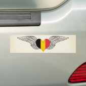 Ik hou van België -vleugels Bumpersticker (Op auto)