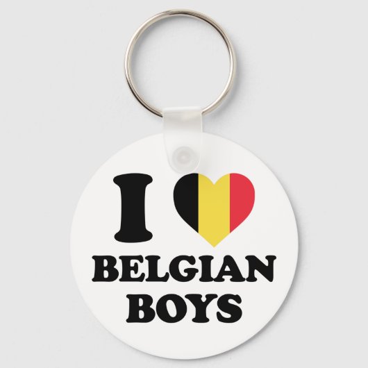 Ik hou van Belgische jongens Sleutelhanger (Voorkant)