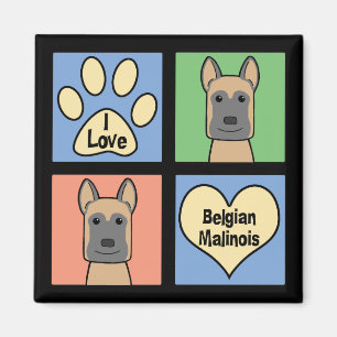 Ik hou van Belgische Malinois Magneet