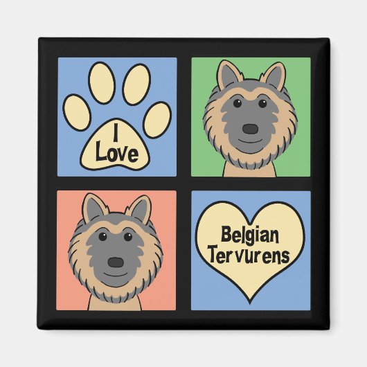 Ik hou van Belgische Tervurens Magneet (Voorkant)
