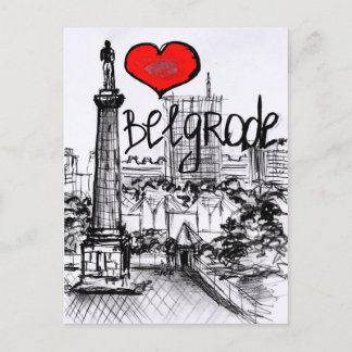 Ik hou van Belgrado Briefkaart