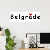 Ik hou van Belgrado Poster (Thuiskantoor)