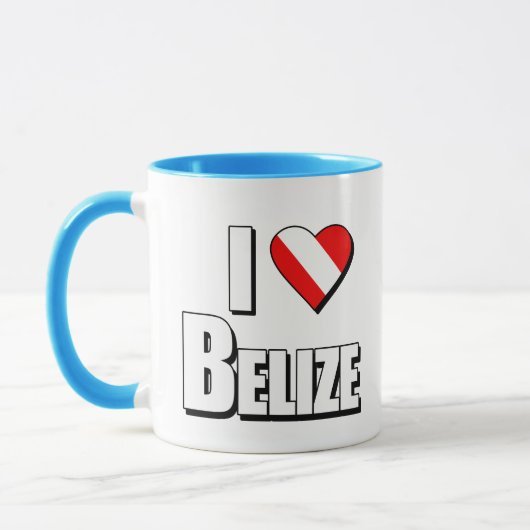 Ik hou van Belize Diving Mok (Links)