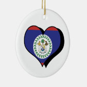 Ik hou van Belize-ornament Keramisch Ornament (Rechts)