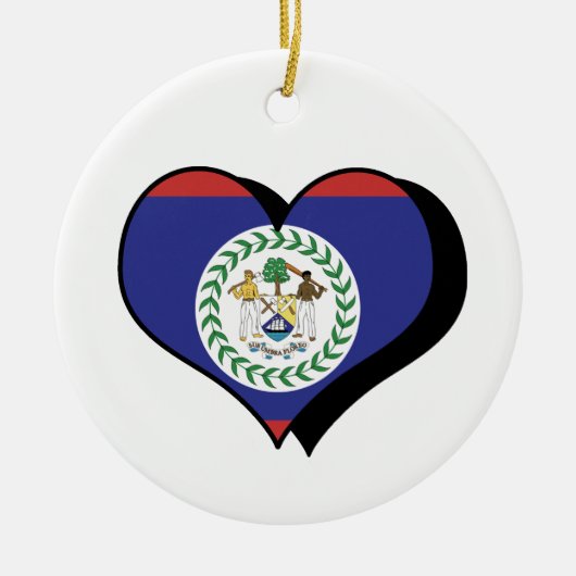 Ik hou van Belize-ornament Keramisch Ornament (Voorkant)