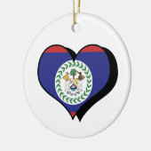Ik hou van Belize-ornament Keramisch Ornament (Links)