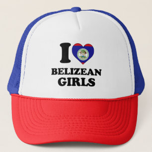 Ik hou van Belizean Meisjes Trucker Pet