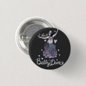Ik hou van Belly Dance Ronde Button 3,2 Cm (Voorkant /achterkant)