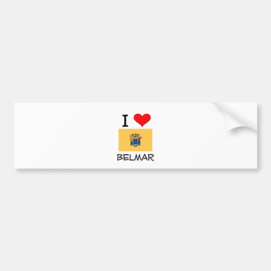 Ik hou van Belmar New Jersey Bumpersticker (Voorkant)
