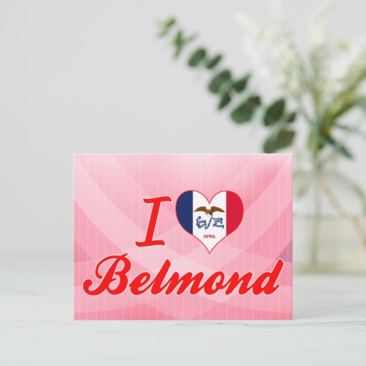 Ik hou van Belmond, Iowa Briefkaart (Staand voorkant)