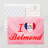 Ik hou van Belmond, Iowa Briefkaart (Voorkant / Achterkant)