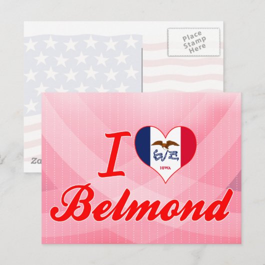 Ik hou van Belmond, Iowa Briefkaart (Voorkant / Achterkant)