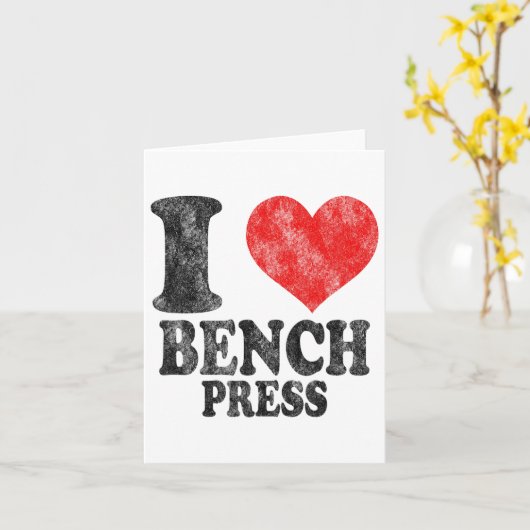 Ik hou van Bench Press  Kaart (Gele Bloem)