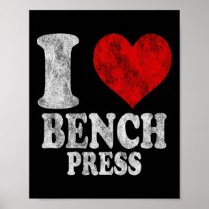 Ik hou van Bench Press Vintage 1 Poster