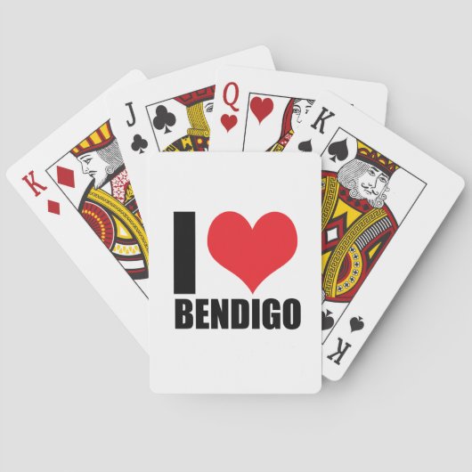 Ik hou van Bendigo Pokerkaarten (Achterkant)