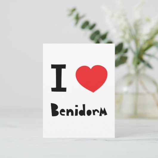 Ik hou van Benidorm Briefkaart (Staand voorkant)