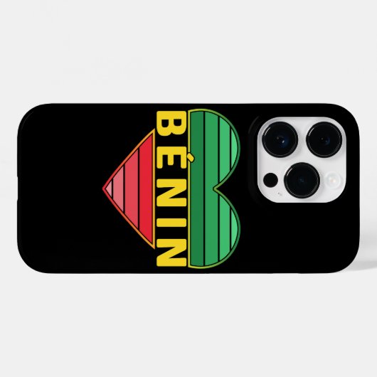 Ik hou van Benin, Beninese hart Case-Mate iPhone Case (Achterkant (horizontaal))