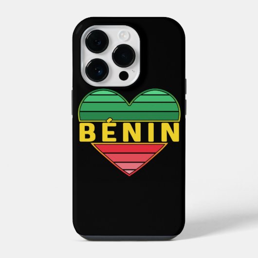 Ik hou van Benin, Beninese hart iPhone Hoesje (Achterkant)