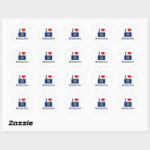 Ik hou van Benkelman Nebraska Ronde Sticker (Vel)