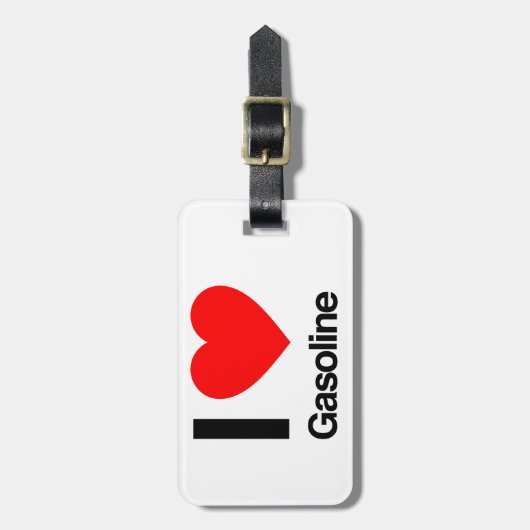 ik hou van benzine bagagelabel (Voorkant verticaal)