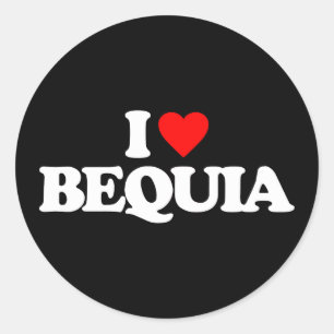 IK HOU VAN BEQUIA RONDE STICKER