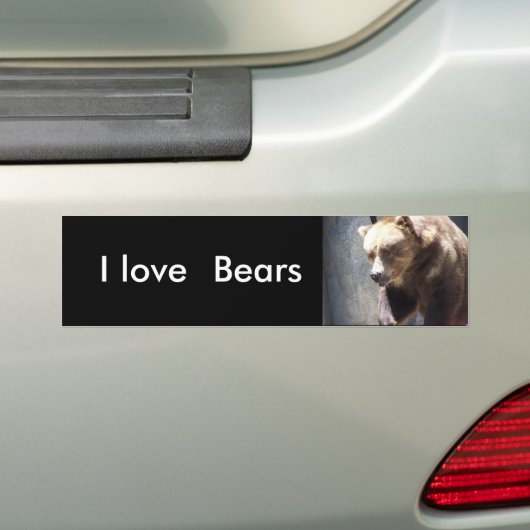 Ik hou van Beren bumper sticker (Op auto)