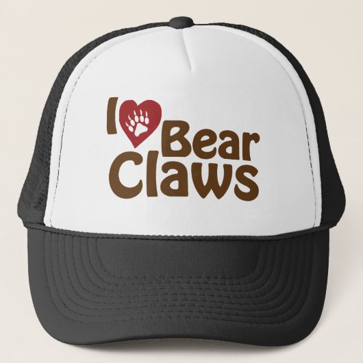 ik hou van beren klauwen trucker pet (Voorkant)