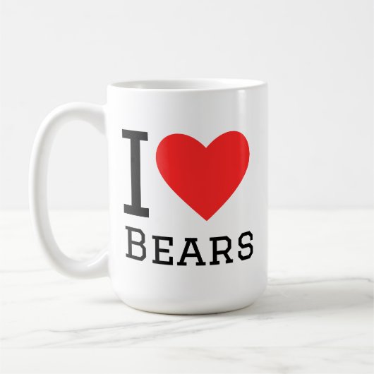 Ik hou van beren koffiemok (Links)