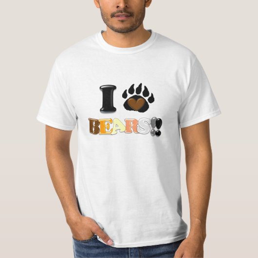 Ik hou van Beren!! (T-shirt waarde) T-shirt (Voorkant)