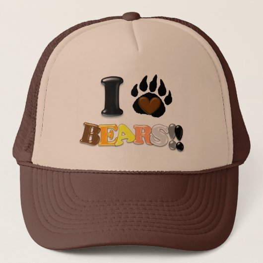 Ik hou van Beren Trucker Pet (Voorkant)
